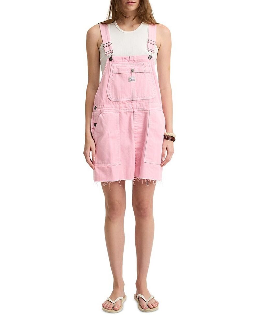 Denimist Relaxed Overall Shorts Pink Size XS 3374